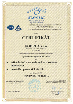 ČSN EN ISO 9001:2016